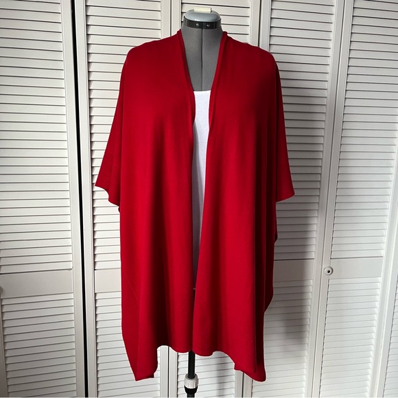 Piccadilly Open front Sweater Cape Poncho Wrap - Picture 2 of 10